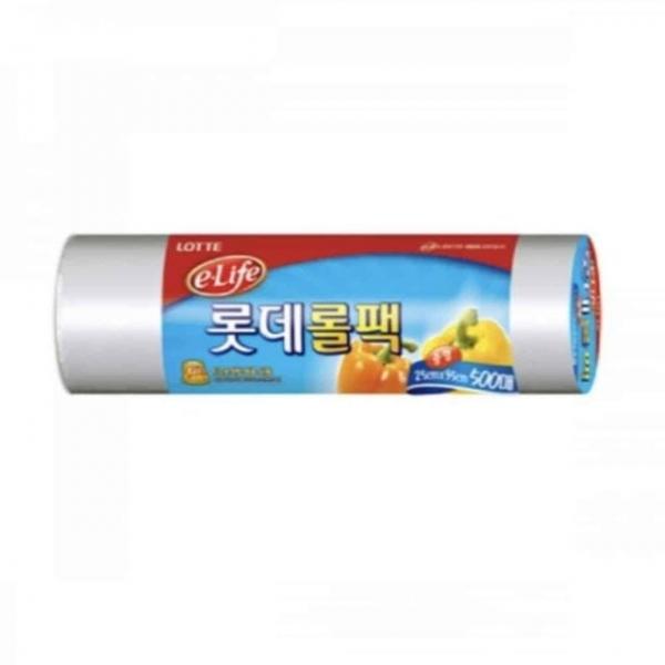 롯데롤팩 25x35x500매 음식봉투 식당비닐 비닐봉투