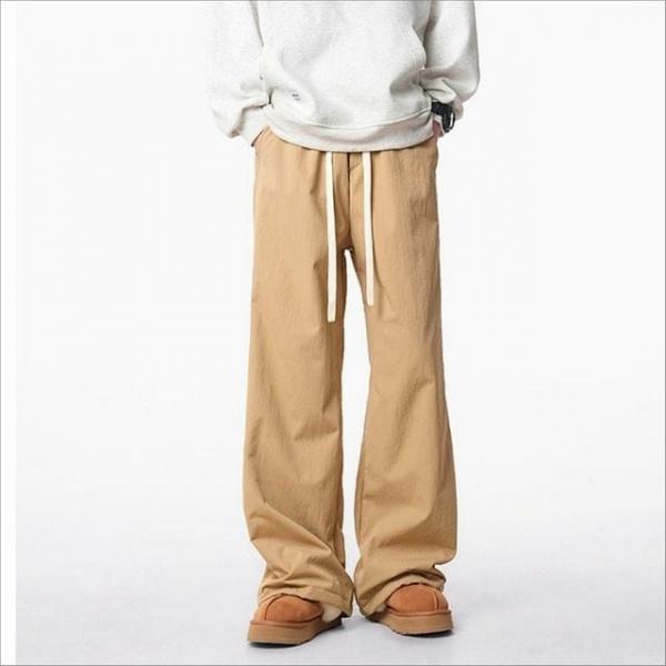 남성 패딩바지 융털안감 퍼기모 밴딩 와이드핏 팬츠 3색