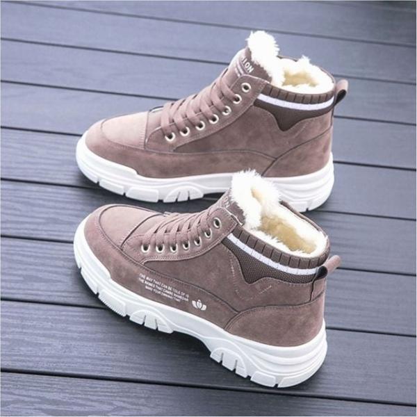 여성 털운동화 하이탑 스니커즈 털안감 겨울신발 방한