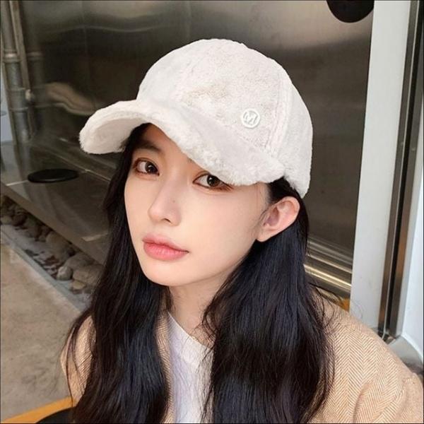 여성 페이크 밍크퍼 볼캡 겨울 야구모자 털모자 4색