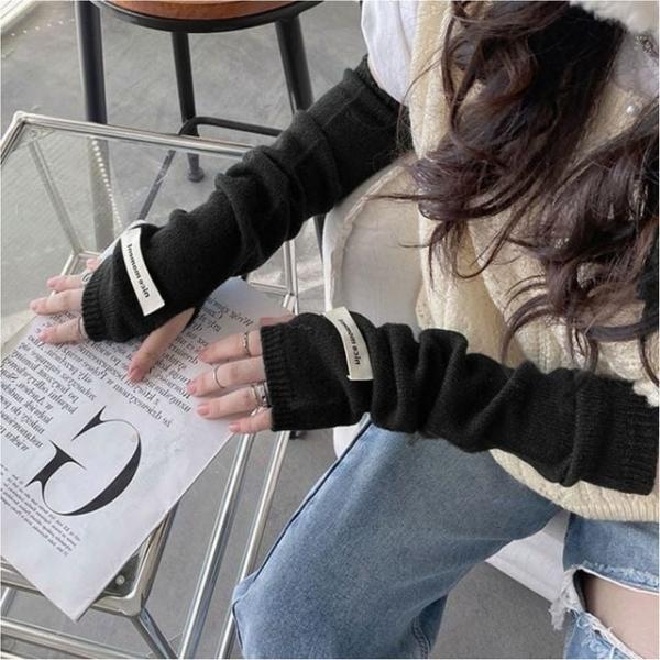 여성 니트 암워머 핸드워머 겨울 팔토시 보온 4색