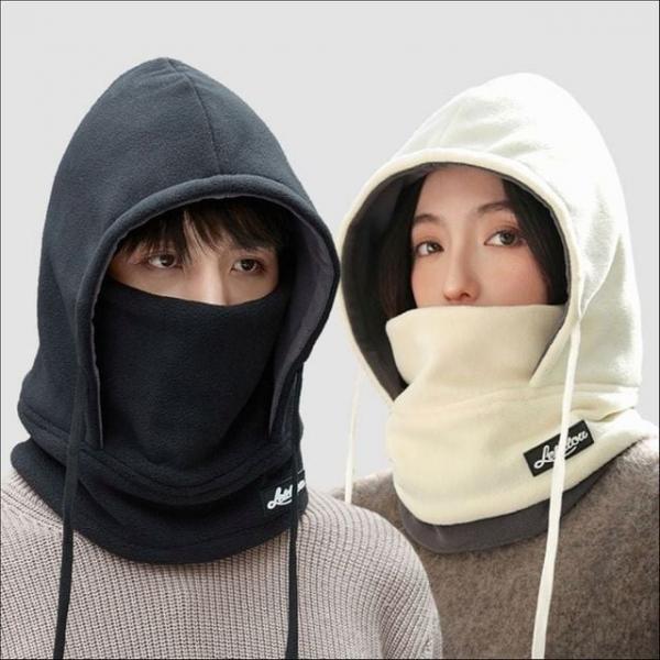 남녀 후리스 바라클라바 후드넥워머 마스크 플리스 방한