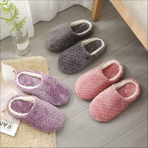 남녀공용 털실내화 겨울 거실화 4색 극세사 슬리퍼