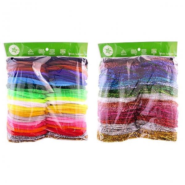 가는반짝이모루 세트 (20색) -칼라혼합 모루공예