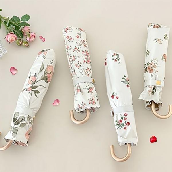 자외선차단 초경량 방수코팅 플로럴 암막 3단 양우산