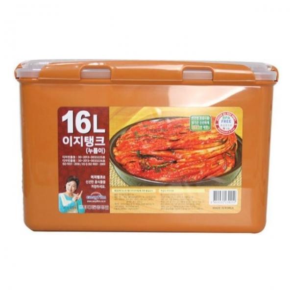 황토 이지탱크 누름이 김치통16L