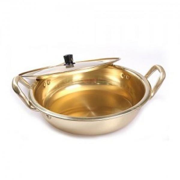 대원 황색 전골냄비 18cm 전골팬 찌게 라면냄비
