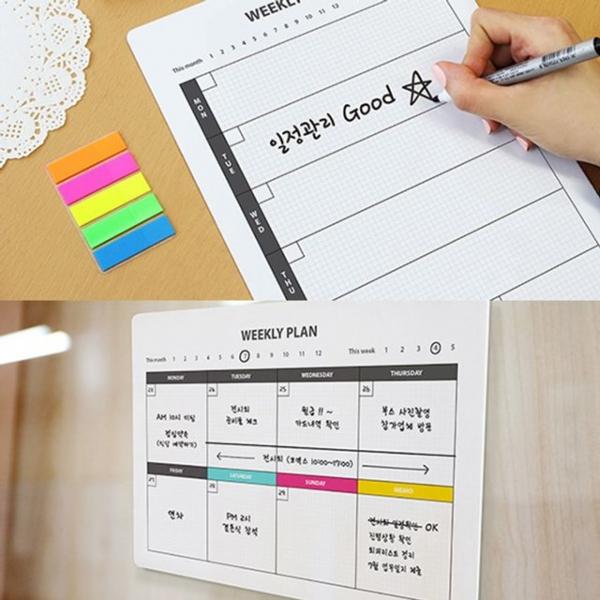 마카용 주간플래너 탈부착형 메모보드 화이트보드