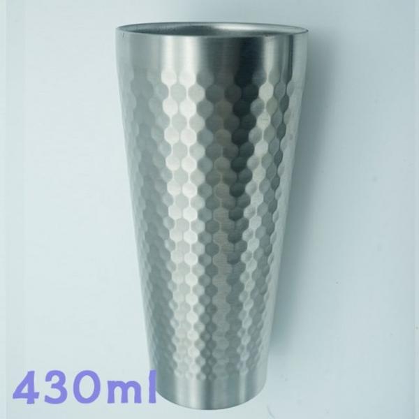 고야 이중 스텐컵 4호 430ml 스텐레스컵 물컵 맥주컵