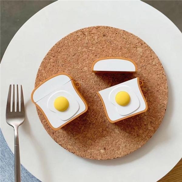 LOFTER 에어팟용 에그토스트 3D실리콘범퍼케이스+버클