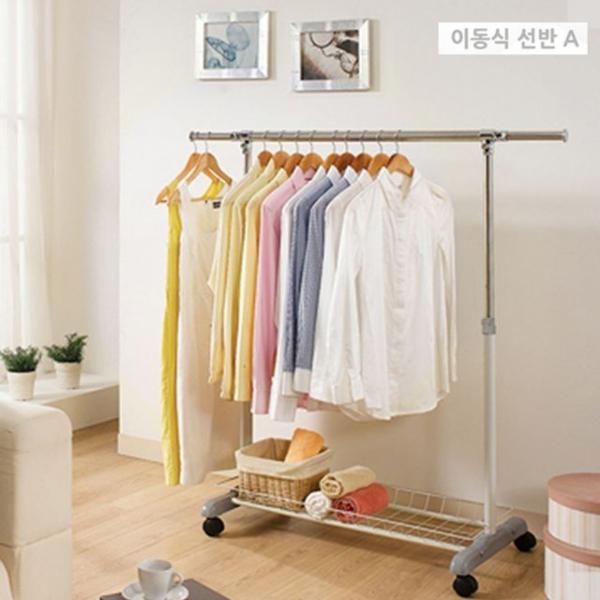 upgrade 이동식 선반행거 바구니 1단(A) 옷걸이식행거