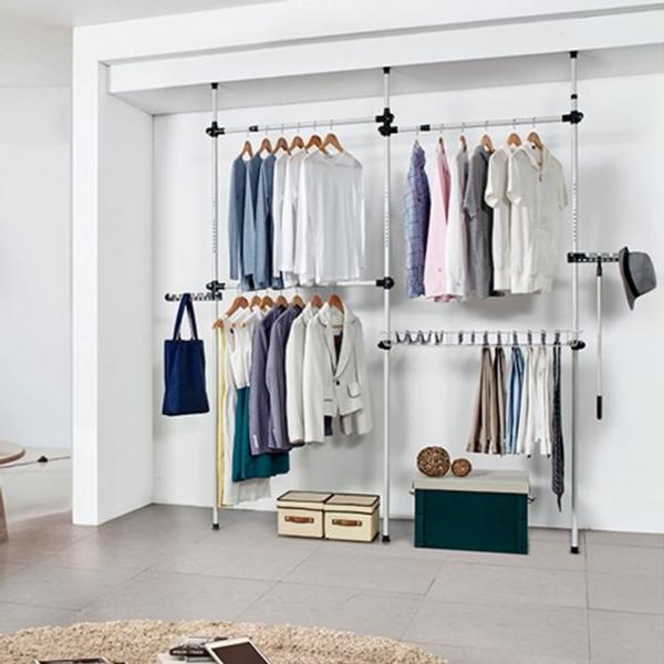 upgrade 바지걸이 행거 3단 기둥식 옷수납장 고정행거