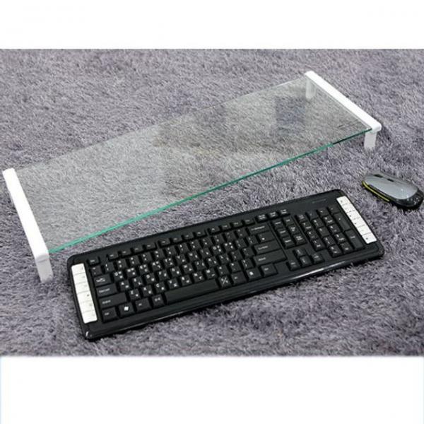 1단 모니터 받침대 화이트 모니터 선반 거치대