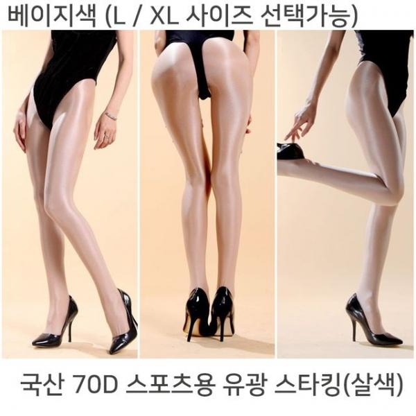 소호댄스 70데니아 유광 스포츠 스타킹(고리형) 살색
