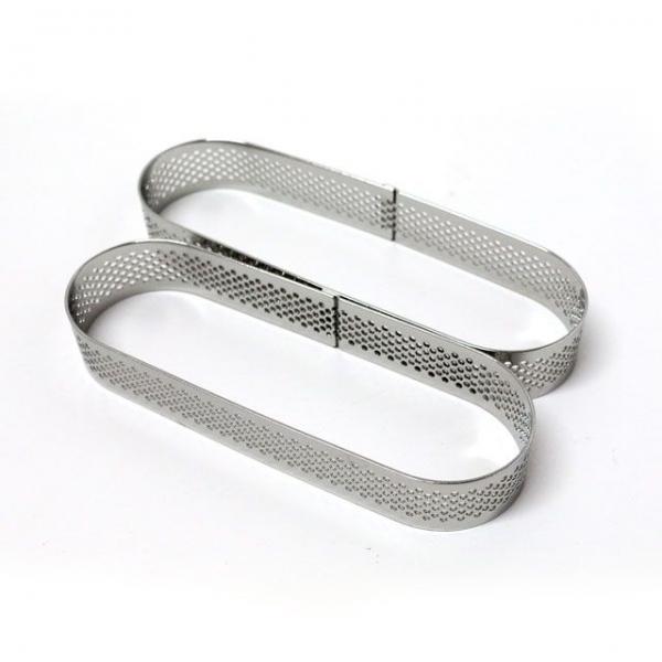 스테인레스 낮은 타공 타원형 에클레어 무스링 14cm