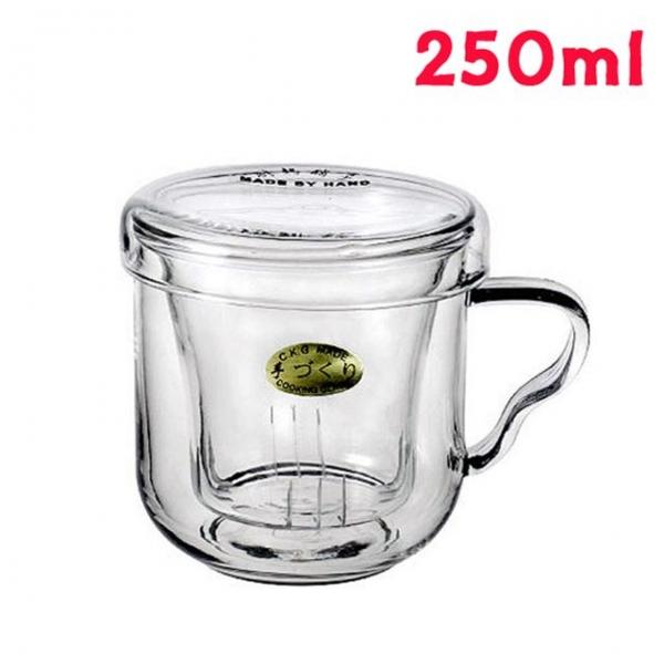투명머그컵 250ml 유리컵 유리머그 머그잔 유리필터컵