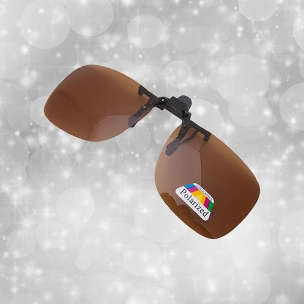 안경착용자용 클립형선글라스 편광썬글라스 大 브라운