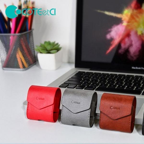 COTEetCI 에어팟1 2세대 전용 스웨이드 가죽 케이스