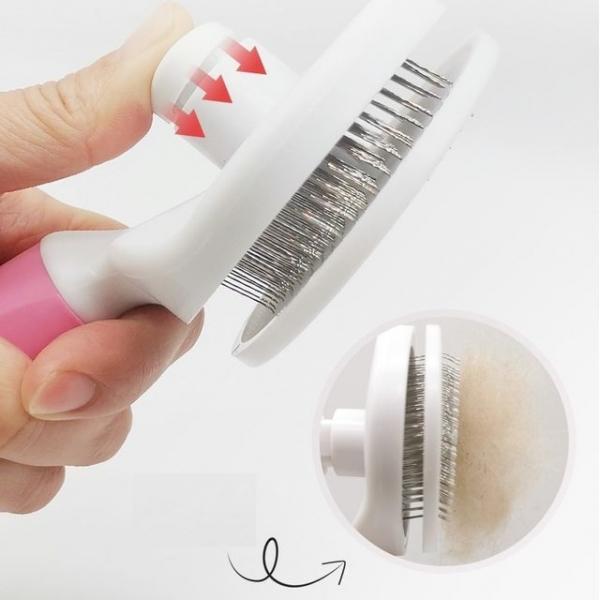 반려동물브러쉬 강아지 빗 원버튼클리닝