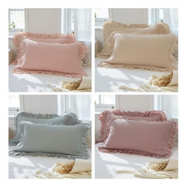 프릴 순면 베개수건 사계절 호텔 덮개 침구