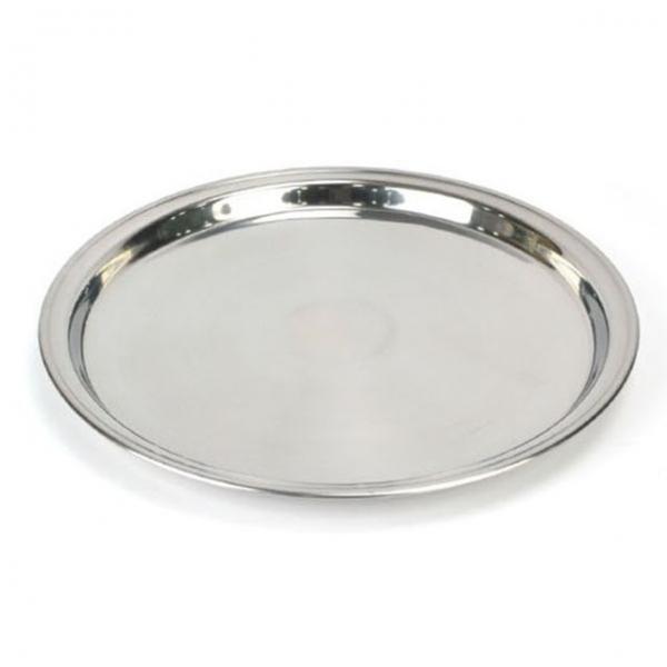 스텐 쟁반 카페 트레이 원형 쟁반 서빙 쟁반 33.5CM