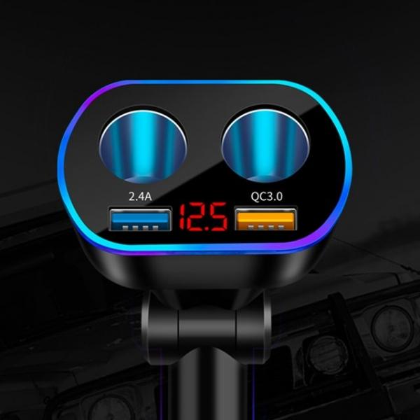 HWA 차량용 고속충전 시거잭 듀얼포트 QC3.0