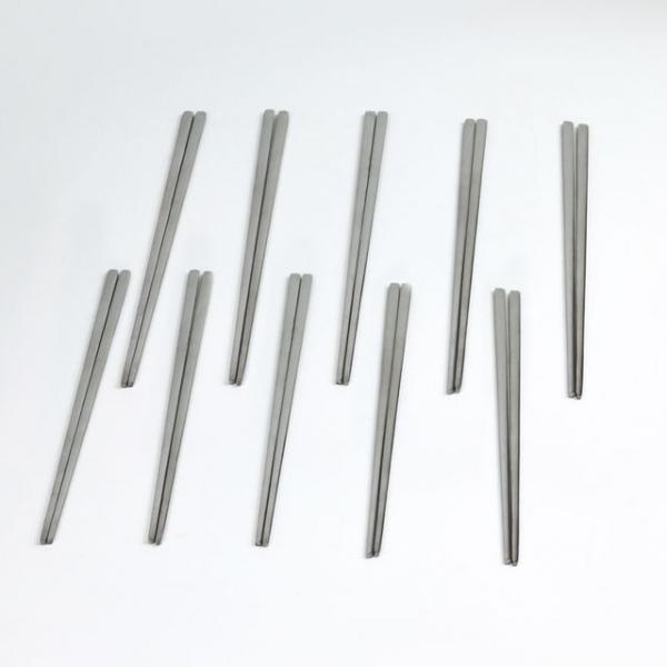 퀸센스 챠밍 스텐 젓가락 10인 업소용 식기 민짜 수저