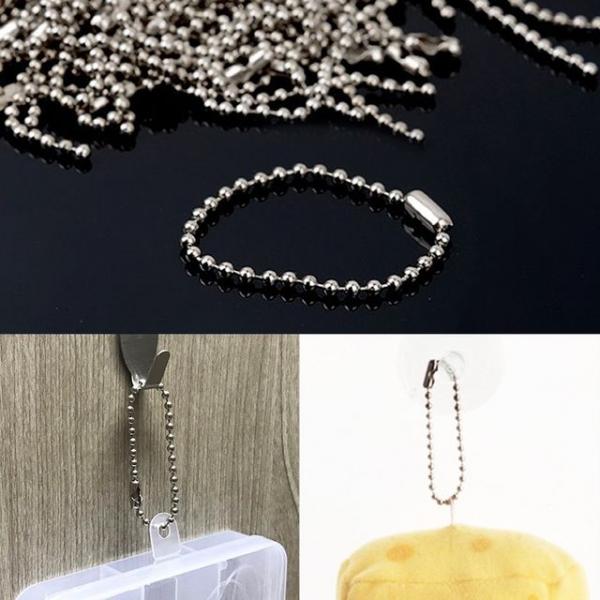 국산 구슬줄 10cm 100P 큐방고리 볼체인 연결고리줄