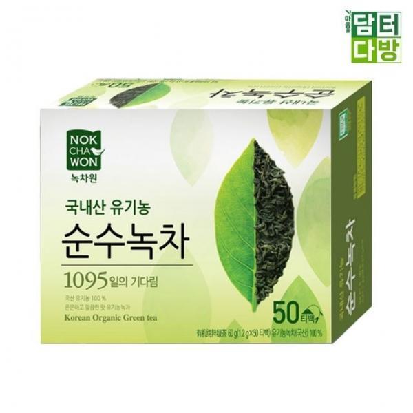 (무배) 녹차원 유기농 순수녹차 50티백