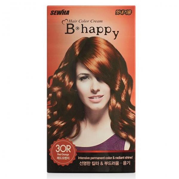 헤어염색약 해피 염색약 4R 체리 와인