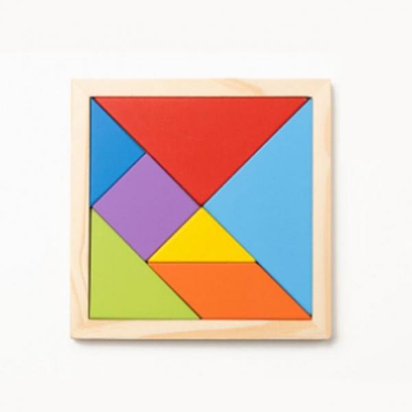 원목 칠교놀이 대 18cm 모양놀이 도형인식 창의성교구