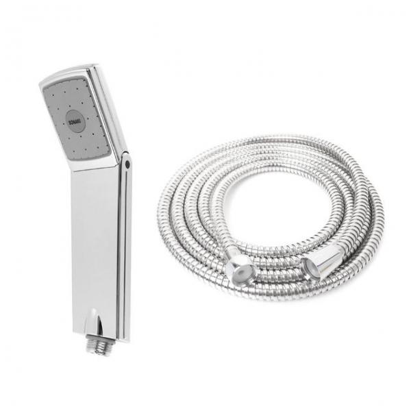 폴더 절수샤워기 메탈호스세트 2m/고압 샤워꼭지 욕실