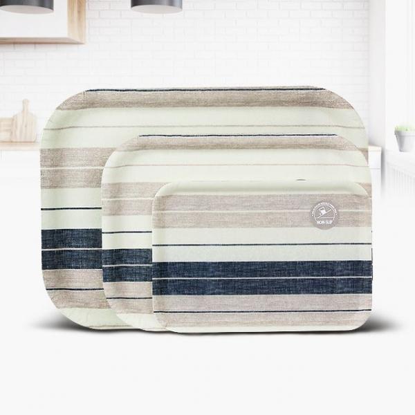 논슬립스트라이프쟁반 예쁜 업소용 빵 서빙 커피 카페