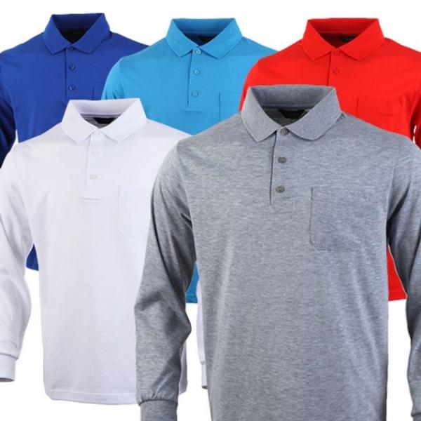 순면 30수 PK 티셔츠 긴팔 //멜란지(회색)만 면+폴리