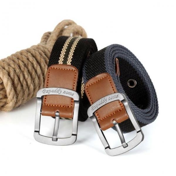 캐주얼 버클 양면 단추홀 가볍고 소프트한 캔버스벨트