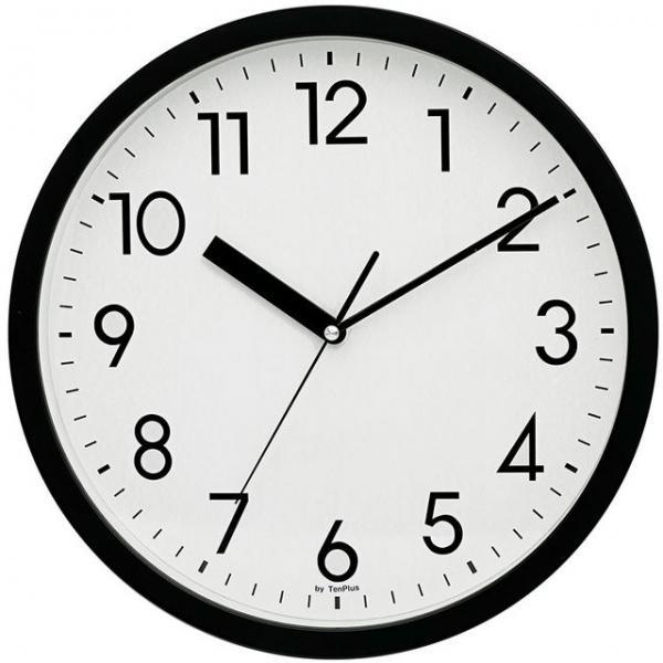 와이드 무소음 벽시계 사무실 거실 교실 인테리어 국산 원형 벽걸이시계 ABS 31cm 블랙
