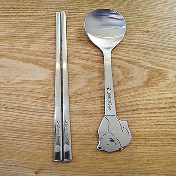 귀여운 북극곰 각인의 북극곰 수저세트