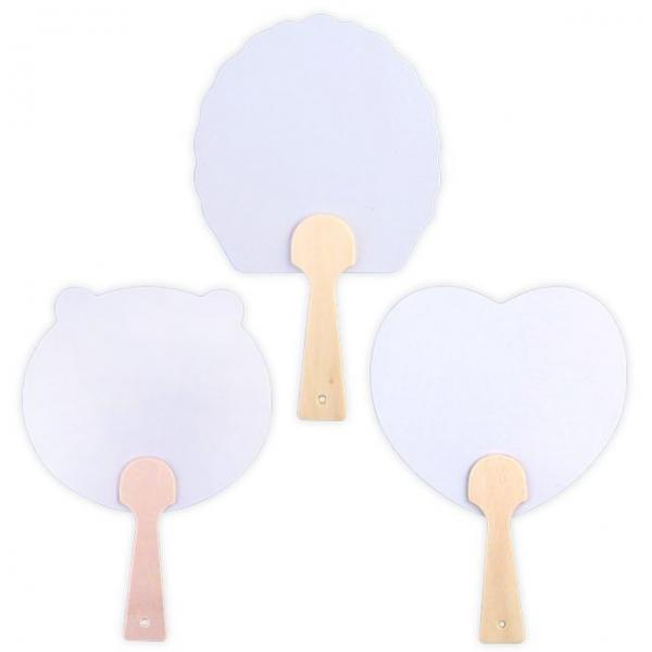 미니 모양 부채 (10개) 그리기 무지 모양 부채 만들기