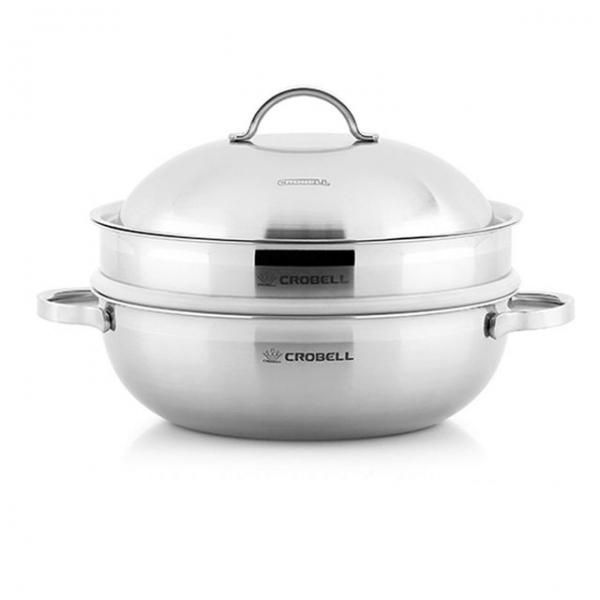 크로벨 통3중 파티웍 찜솥 30cm