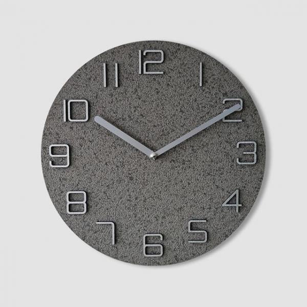 가벼운 인테리어 못없이 시계 그레이 무소음 벽시계
