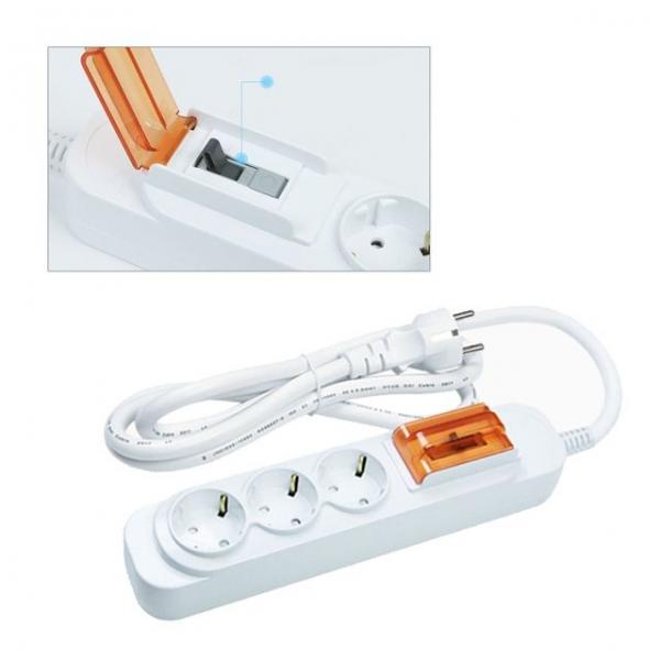 과부하 차단 국산 멀티탭 전기 안전 콘센트 3구 5m