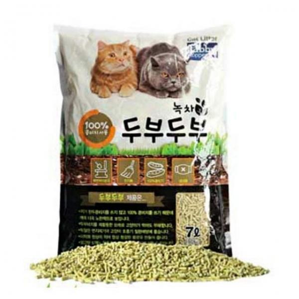 고양이 타비 두부두부 모래 7LX6개 콩비지 녹차