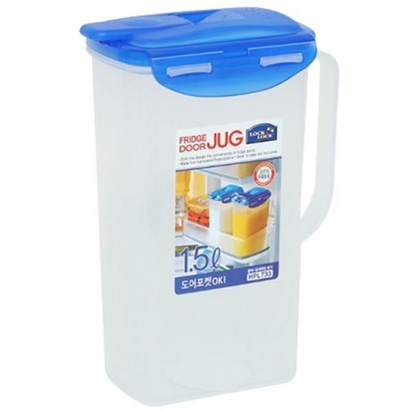 락앤락 사각 손잡이 물병 1.5L 뚜껑 냉장고 식당 캠핑