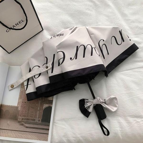 일러스트 장미 특이한 원터치 암막 자동 3단 우산