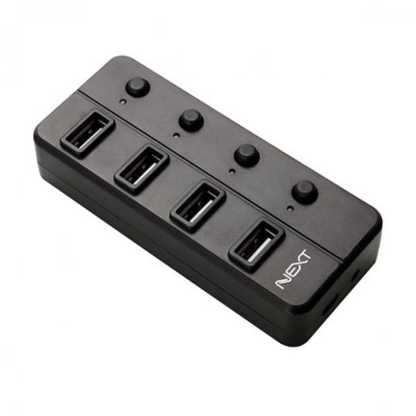 USB2.0 4포트 무전원허브 개별전원스위치 외장하드 PC