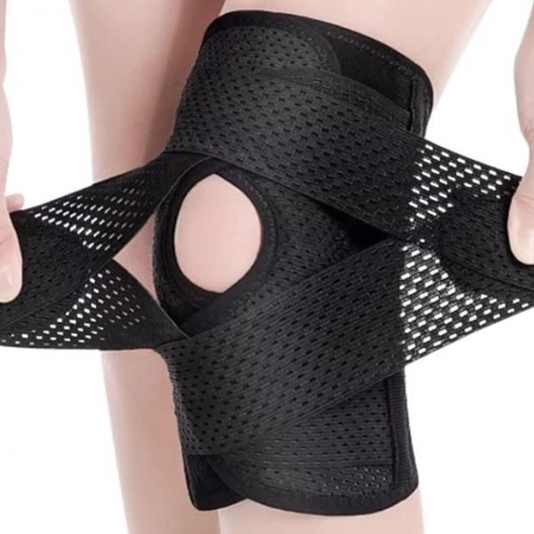 더블V스트랩 고탄성 관절지지 무릎보호대