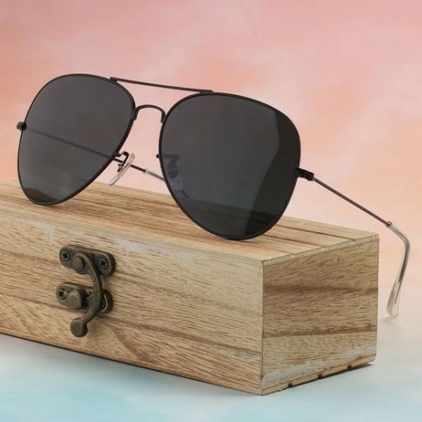 고품질 강화유리렌즈 보잉 선글라스 블랙스모크