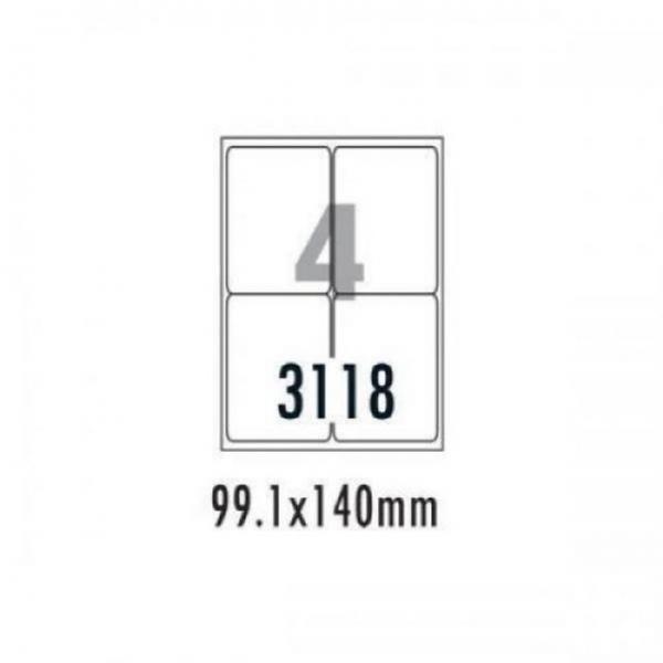 폼텍 물류관리용라벨 LS-3118 (100매/4칸)