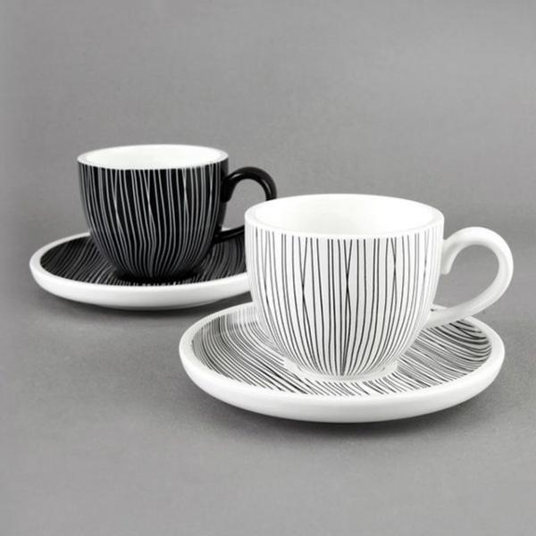 블랑노아 도자기 커피잔 부부잔4p