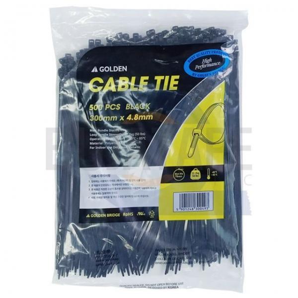 골든 케이블타이 300mm x 4.8mm 흑색 500개입